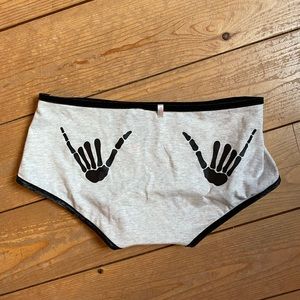 PINK velvet binding shortie panty